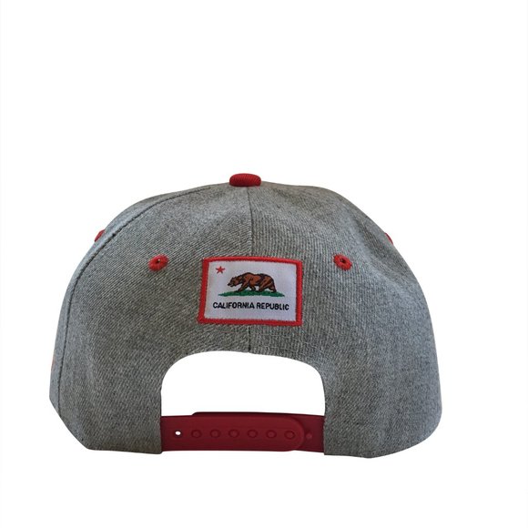 New California Republic Snapback Hat Red/Gray - Picture 3 of 6